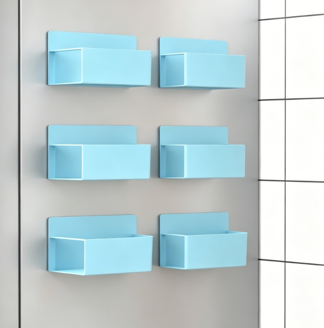 Blue Magnetic Refrigerator Spice Organizer