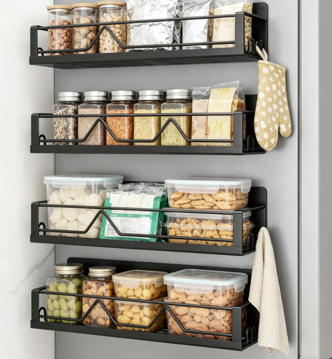 Large-Capacity Magnetic Refrigerator Organizer