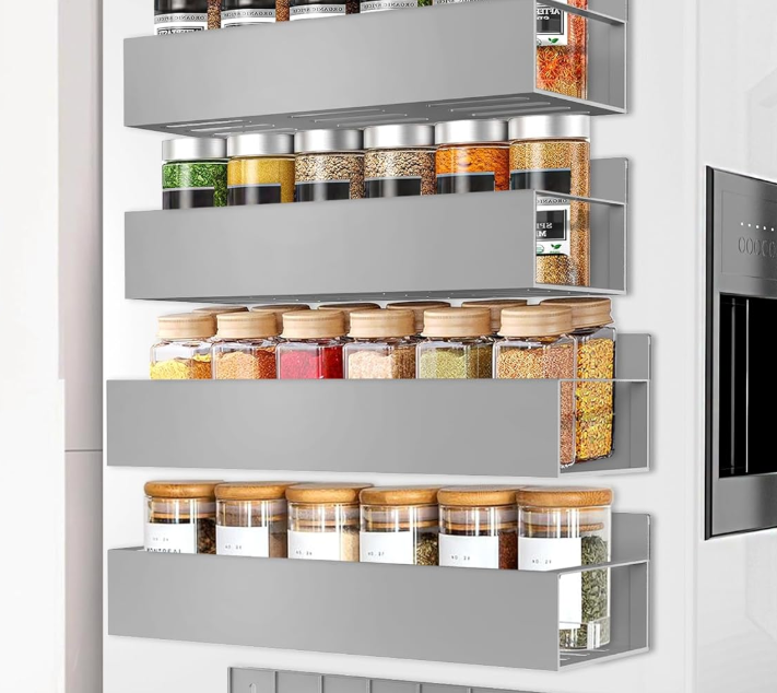 Grey Magnetic Refrigerator Organizer Set - Image 2