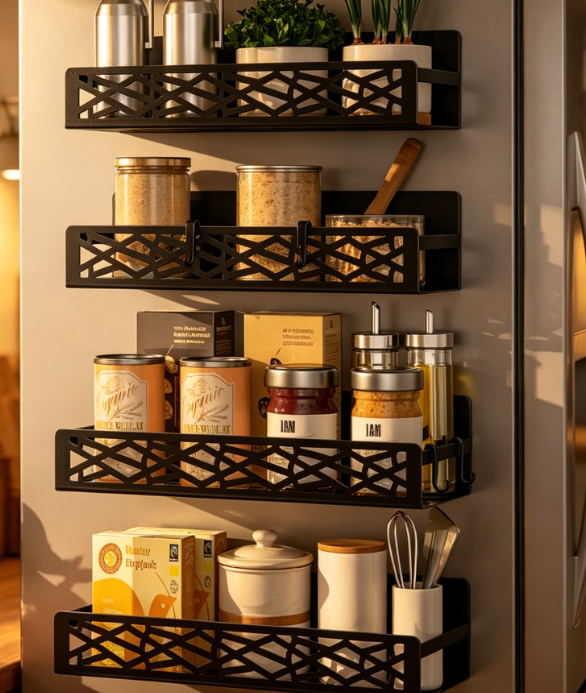 Heavy-Duty Magnetic Refrigerator Storage Bin - Image 2