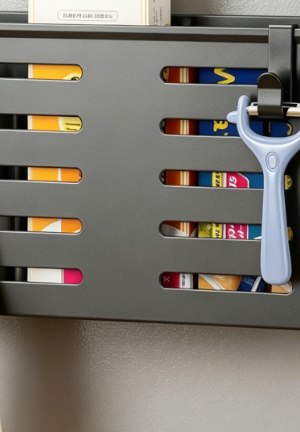 Black Magnetic Fridge Organizer (Single Unit)