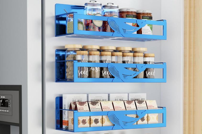 Dark Blue Magnetic Fridge Organizer Set (4-Piece) - Image 2