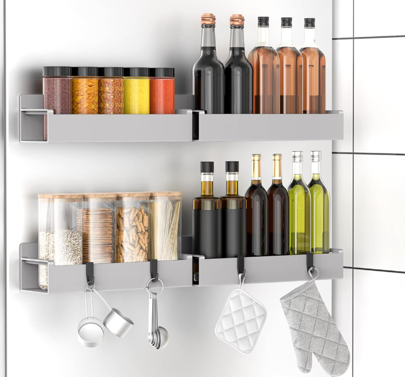 Light Gray Magnetic Fridge Organizer Set (4-Piece) - Image 2
