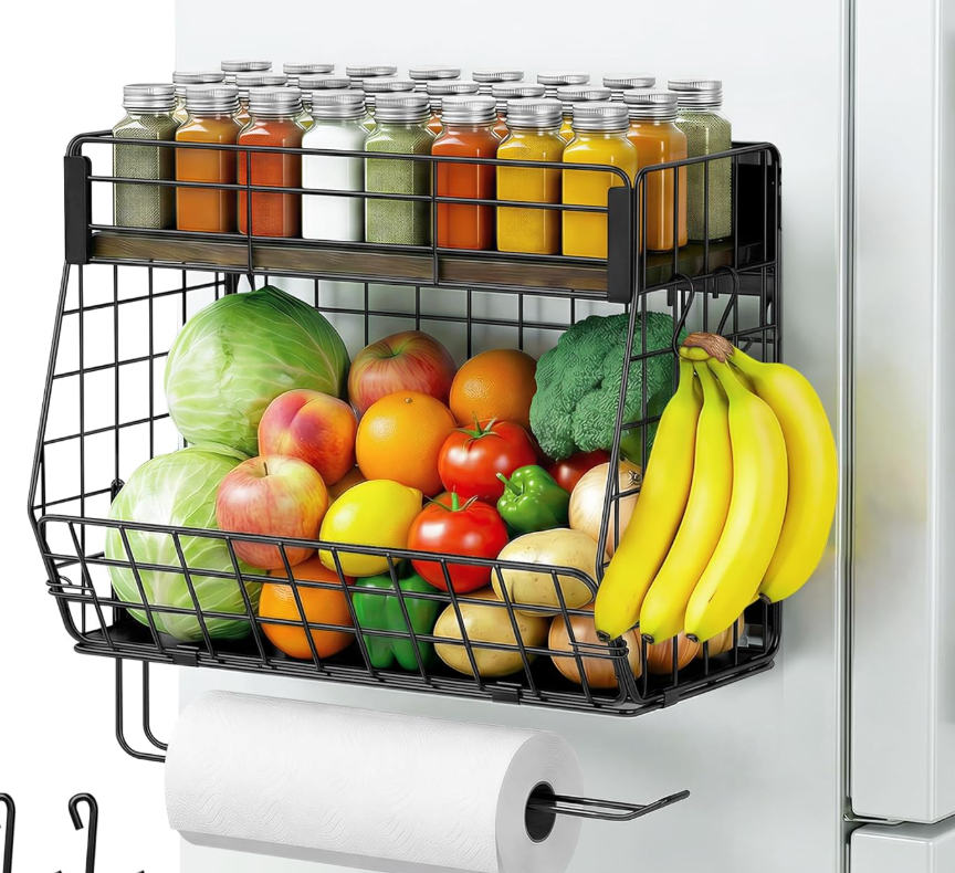 Enclosed Magnetic Fridge Organizer Combo
