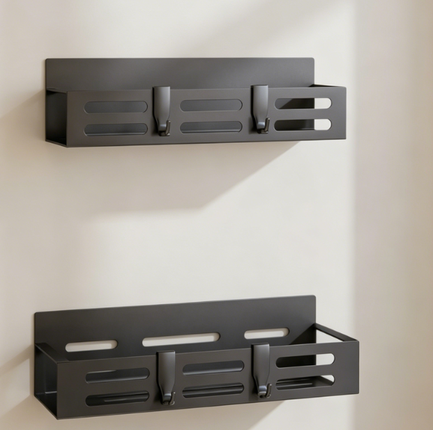 Black Mini Magnetic Refrigerator Organizer