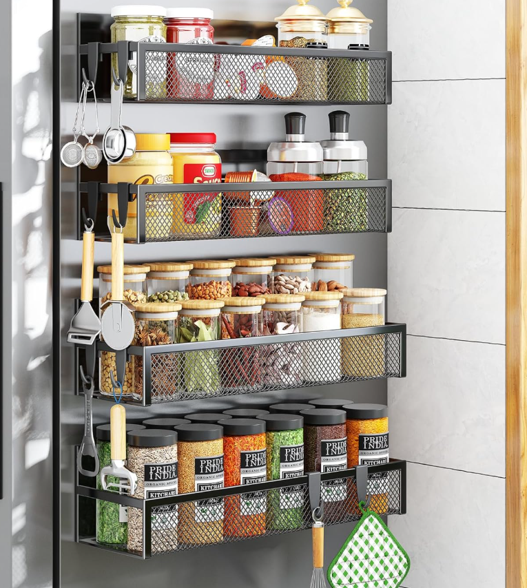 4-Piece Magnetic Refrigerator Organizer Set - Image 2
